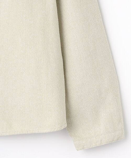 Mademoiselle NON NON / マドモアゼルノンノン シャツ・ブラウス | コットンカラー杢ヘリンボンソフト起毛オーバーブラウス | 詳細3