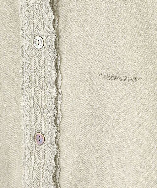 Mademoiselle NON NON / マドモアゼルノンノン シャツ・ブラウス | コットンカラー杢ヘリンボンソフト起毛オーバーブラウス | 詳細4
