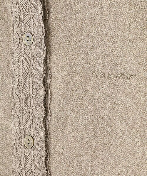 Mademoiselle NON NON / マドモアゼルノンノン シャツ・ブラウス | コットンカラー杢ヘリンボンソフト起毛オーバーブラウス | 詳細5