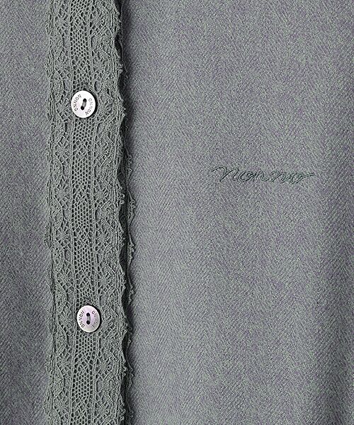 Mademoiselle NON NON / マドモアゼルノンノン シャツ・ブラウス | コットンカラー杢ヘリンボンソフト起毛オーバーブラウス | 詳細6