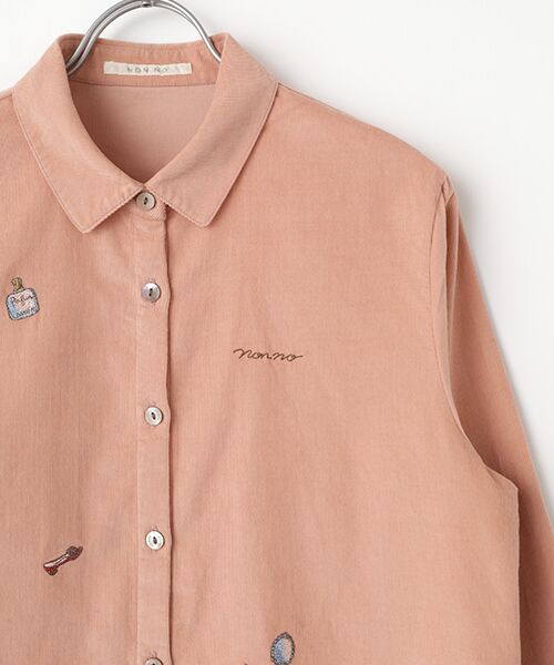 Mademoiselle NON NON / マドモアゼルノンノン シャツ・ブラウス | コットンシャツコール 刺繍入りブラウス | 詳細3