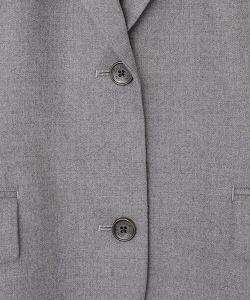 Mademoiselle NON NON / マドモアゼルノンノン テーラードジャケット | サキソニーストレッチムジ＆グレンチェックジャケット | 詳細1