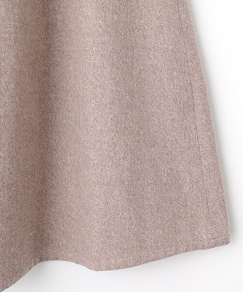 Mademoiselle NON NON / マドモアゼルノンノン ロング・マキシ丈スカート | コットンカラー杢ヘリンボンソフト起毛ピンタックフレアスカート | 詳細4