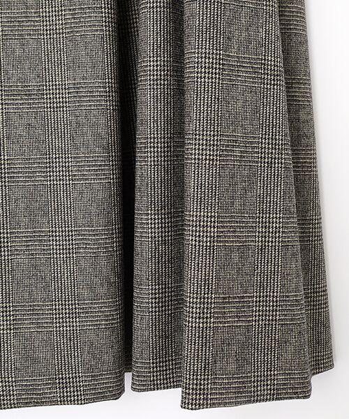 Mademoiselle NON NON / マドモアゼルノンノン ロング・マキシ丈スカート | サキソニーストレッチムジ＆グレンチェックフレアスカート | 詳細6