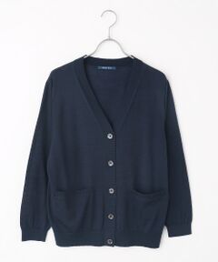 Mademoiselle NON NON / マドモアゼルノンノン カーディガン・ボレロ | 梳毛Vネックカーディガン