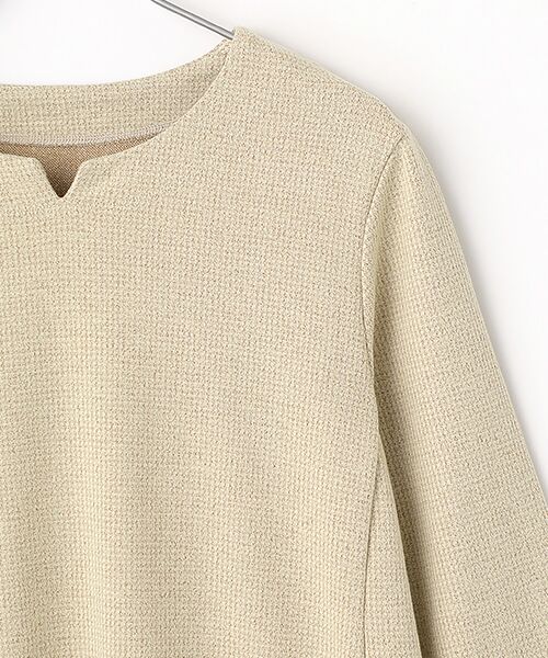 Mademoiselle NON NON / マドモアゼルノンノン チュニック | ダブルジャガードブークレー千鳥柄チュニック | 詳細3