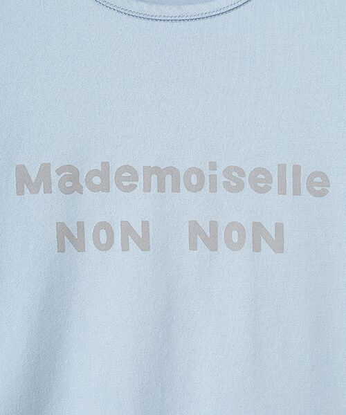 Mademoiselle NON NON / マドモアゼルノンノン Tシャツ | ●定番●タリイ天竺 カラーベースロゴプリント8分袖Tシャツ | 詳細6