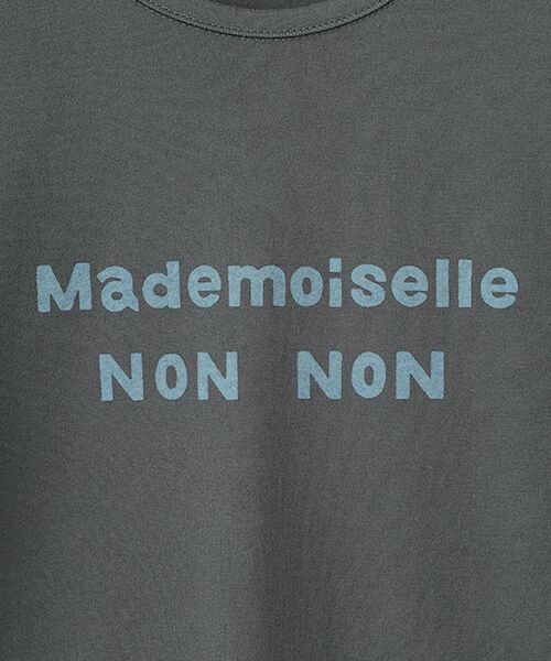 Mademoiselle NON NON / マドモアゼルノンノン Tシャツ | ●定番●タリイ天竺 カラーベースロゴプリント8分袖Tシャツ | 詳細8
