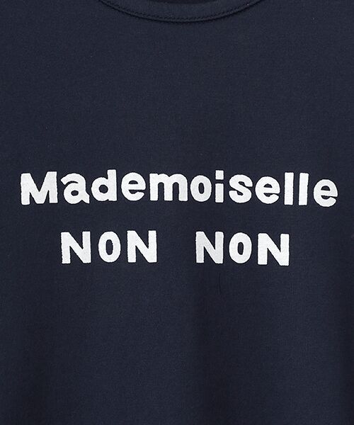 Mademoiselle NON NON / マドモアゼルノンノン Tシャツ | ●定番●タリイ天竺 カラーベースロゴプリント8分袖Tシャツ | 詳細9