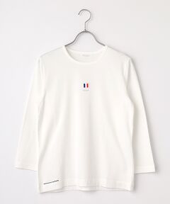 Mademoiselle NON NON / マドモアゼルノンノン Tシャツ | ●定番●タリイ天竺 ロゴプリント8分袖Tシャツ