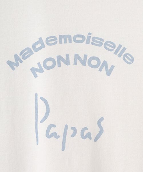 Mademoiselle NON NON / マドモアゼルノンノン Tシャツ | ●定番●タリイ天竺 ロゴプリント8分袖Tシャツ | 詳細1