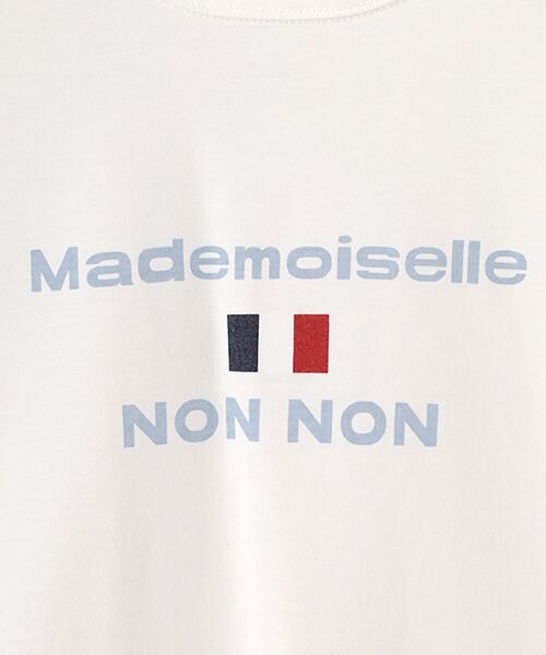 Mademoiselle NON NON / マドモアゼルノンノン Tシャツ | ●定番●タリイ天竺 ロゴプリント8分袖Tシャツ | 詳細2