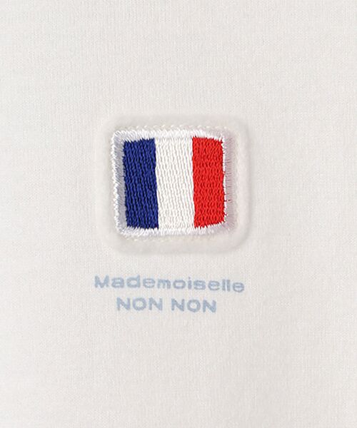 Mademoiselle NON NON / マドモアゼルノンノン Tシャツ | ●定番●タリイ天竺 ロゴプリント8分袖Tシャツ | 詳細3