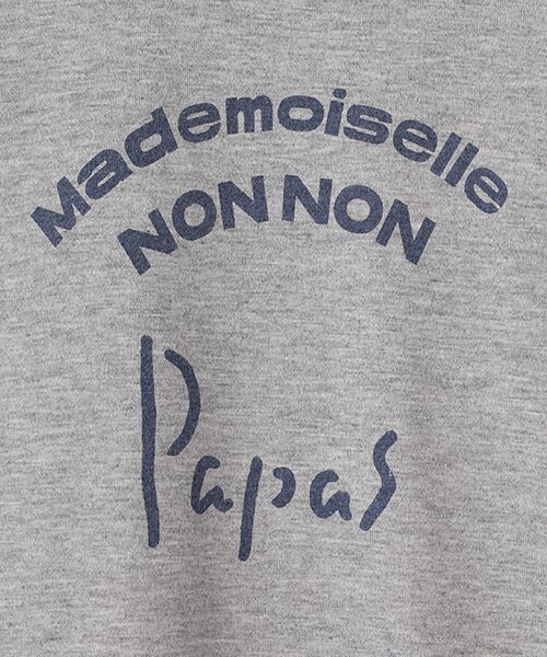 Mademoiselle NON NON / マドモアゼルノンノン Tシャツ | ●定番●タリイ天竺 ロゴプリント8分袖Tシャツ | 詳細4