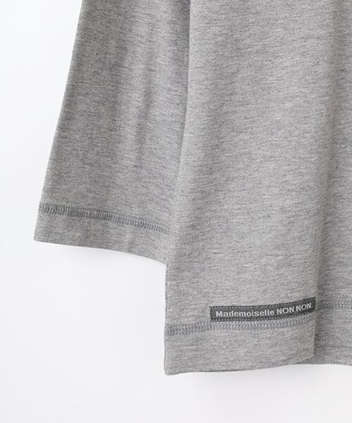 Mademoiselle NON NON / マドモアゼルノンノン Tシャツ | ●定番●タリイ天竺 ロゴプリント8分袖Tシャツ | 詳細7