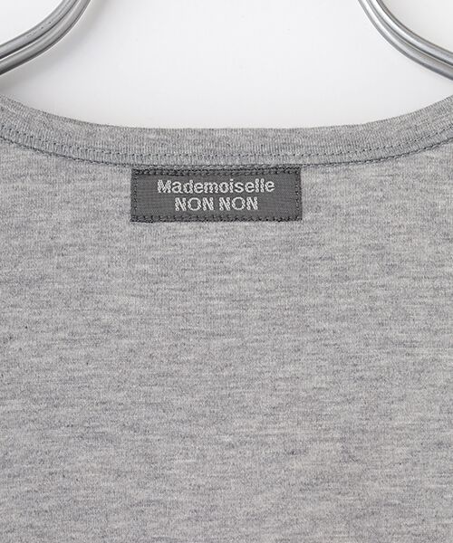 Mademoiselle NON NON / マドモアゼルノンノン Tシャツ | ●定番●タリイ天竺 ロゴプリント8分袖Tシャツ | 詳細9
