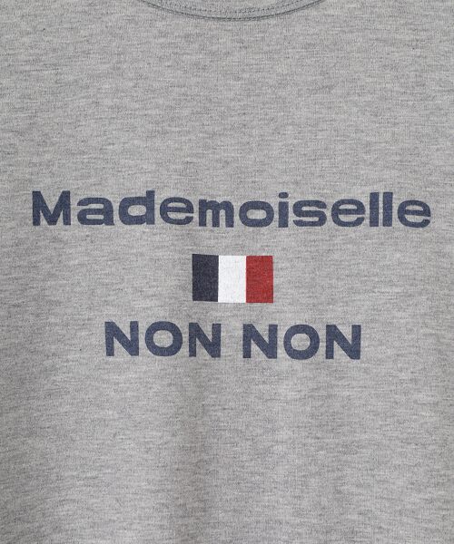 Mademoiselle NON NON / マドモアゼルノンノン Tシャツ | ●定番●タリイ天竺 ロゴプリント8分袖Tシャツ | 詳細10
