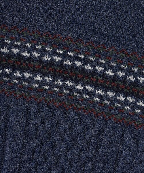 Mademoiselle NON NON / マドモアゼルノンノン ニット・セーター | ソフトブリティッシュウール ケーブル&ジャガード柄ニット | 詳細7