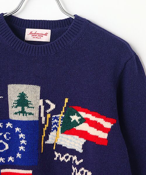 Mademoiselle NON NON / マドモアゼルノンノン ニット・セーター | 多色インターシャ 7Gセーター | 詳細2