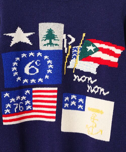 Mademoiselle NON NON / マドモアゼルノンノン ニット・セーター | 多色インターシャ 7Gセーター | 詳細4