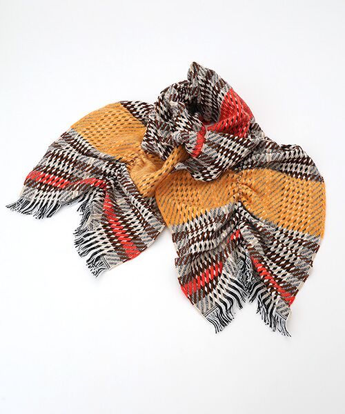 Mademoiselle NON NON / マドモアゼルノンノン マフラー・ショール・スヌード・ストール | シャーリングチェックマフラー | 詳細3