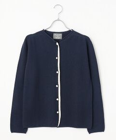 Mademoiselle NON NON / マドモアゼルノンノン カーディガン・ボレロ | <MUSETTI>ムゼッティー バイカラーニットカーディガン