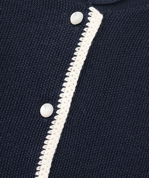 Mademoiselle NON NON / マドモアゼルノンノン カーディガン・ボレロ | <MUSETTI>ムゼッティー バイカラーニットカーディガン | 詳細4