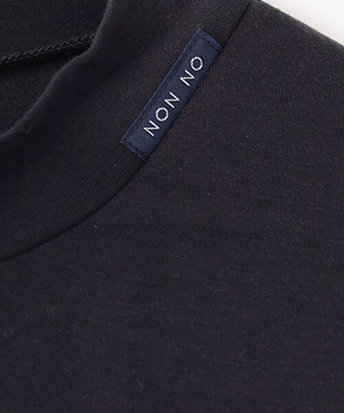 Mademoiselle NON NON / マドモアゼルノンノン カットソー | レナー先染ベア天竺ボーダーハイネックTシャツ【9分袖】 | 詳細4