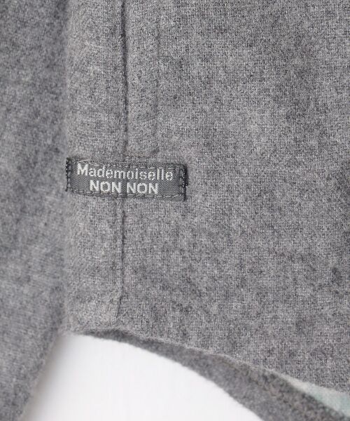 Mademoiselle NON NON / マドモアゼルノンノン パーカー | 二重織起毛裏ギンガム フード付きシャツ | 詳細4