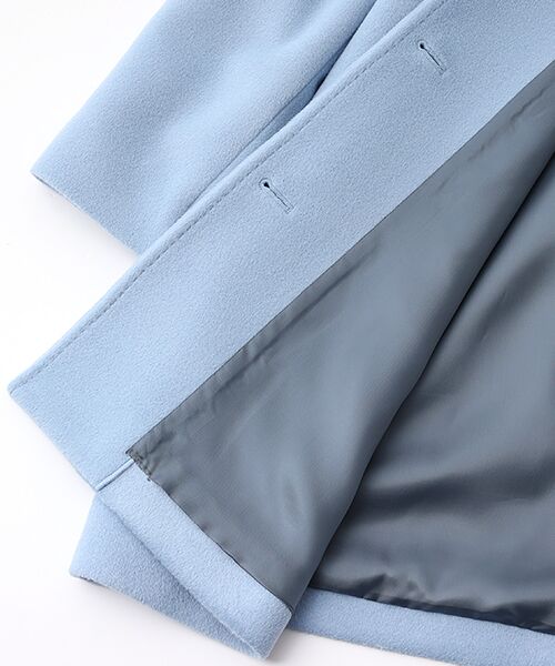 Mademoiselle NON NON / マドモアゼルノンノン ステンカラーコート | ウールアンゴラシャルムビーバー ステンカラーコート | 詳細5