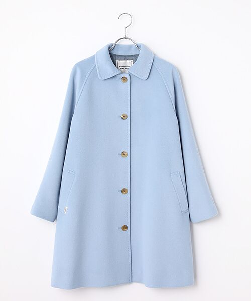 Mademoiselle NON NON / マドモアゼルノンノン ステンカラーコート | ウールアンゴラシャルムビーバー ステンカラーコート（サックス）