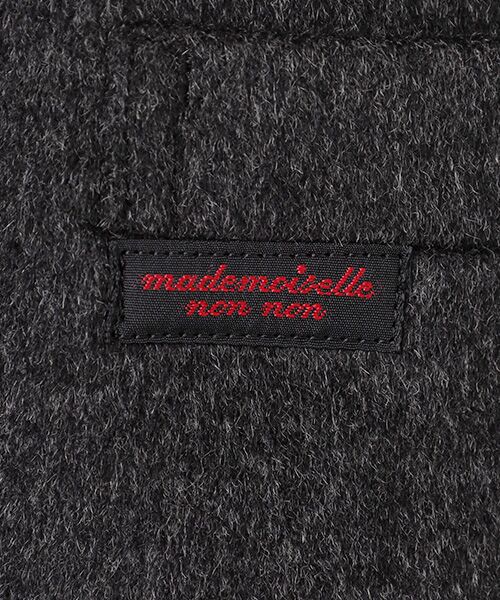 Mademoiselle NON NON / マドモアゼルノンノン ノーカラージャケット | カシミヤフラノ エコファーマフラー付きジャケット | 詳細7