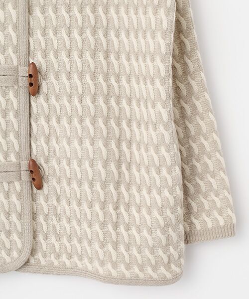 Mademoiselle NON NON / マドモアゼルノンノン ニット・セーター | オージーメリノウール  8Gケーブルニットコート | 詳細3