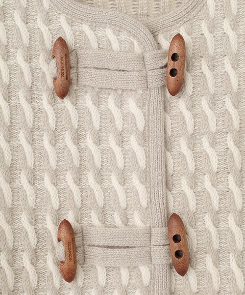 Mademoiselle NON NON / マドモアゼルノンノン ニット・セーター | オージーメリノウール  8Gケーブルニットコート | 詳細5