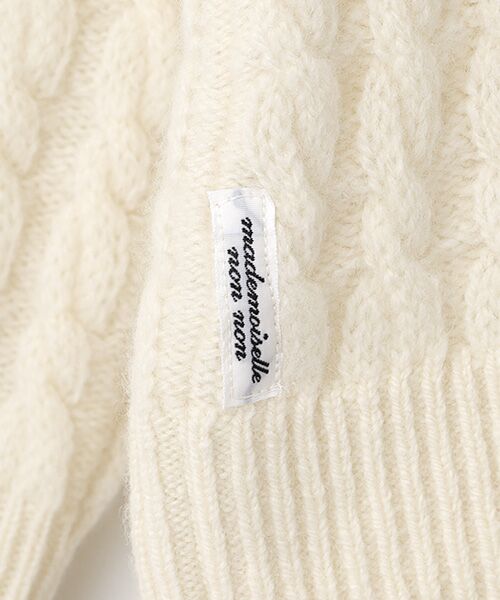 Mademoiselle NON NON / マドモアゼルノンノン ニット・セーター | オージーメリノウール  8Gケーブルセーター | 詳細1