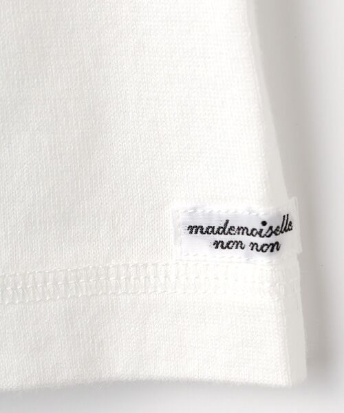 Mademoiselle NON NON / マドモアゼルノンノン Tシャツ | 甘撚コンパクトヤーン天竺 プリント&スパンコール刺繍Tシャツ | 詳細1