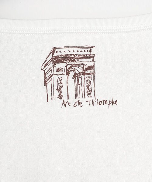 Mademoiselle NON NON / マドモアゼルノンノン Tシャツ | 甘撚コンパクトヤーン天竺 プリント&スパンコール刺繍Tシャツ | 詳細3