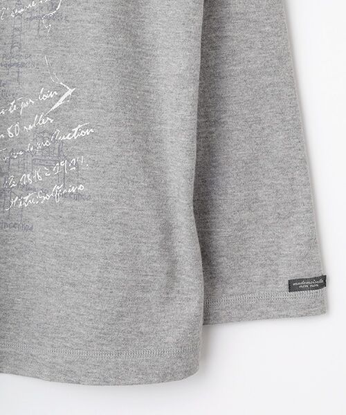 Mademoiselle NON NON / マドモアゼルノンノン Tシャツ | 甘撚コンパクトヤーン天竺 プリント&スパンコール刺繍Tシャツ | 詳細6