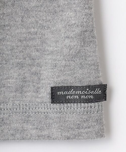 Mademoiselle NON NON / マドモアゼルノンノン Tシャツ | 甘撚コンパクトヤーン天竺 プリント&スパンコール刺繍Tシャツ | 詳細7
