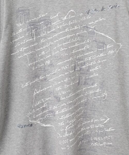 Mademoiselle NON NON / マドモアゼルノンノン Tシャツ | 甘撚コンパクトヤーン天竺 プリント&スパンコール刺繍Tシャツ | 詳細8