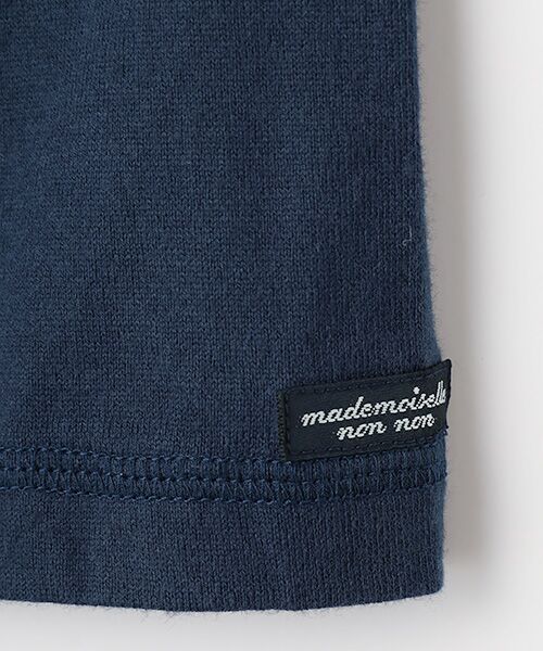 Mademoiselle NON NON / マドモアゼルノンノン Tシャツ | 甘撚コンパクトヤーン天竺 プリント&スパンコール刺繍Tシャツ | 詳細10