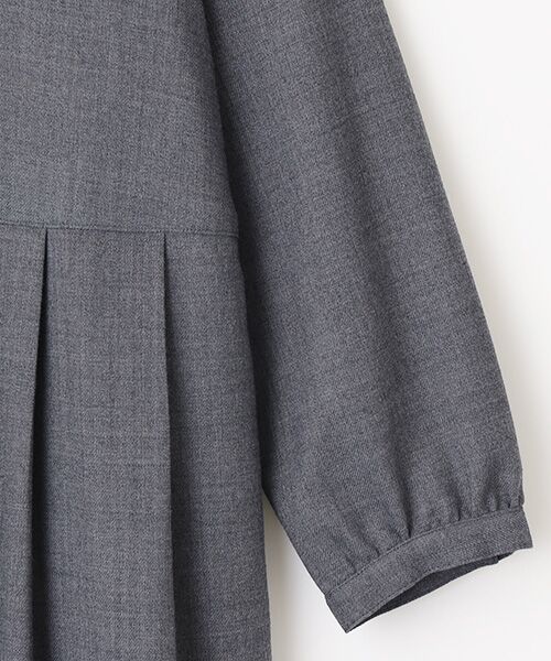 Mademoiselle NON NON / マドモアゼルノンノン ロング・マキシ丈ワンピース | サキソニーストレッチノーカラータックワンピース | 詳細4