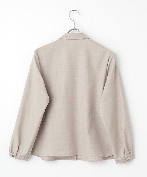 Mademoiselle NON NON / マドモアゼルノンノン シャツ・ブラウス | サキソニーストレッチ ピンタックシャツカラーブラウス | 詳細1