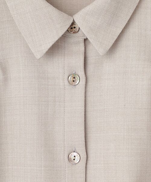 Mademoiselle NON NON / マドモアゼルノンノン シャツ・ブラウス | サキソニーストレッチ ピンタックシャツカラーブラウス | 詳細4