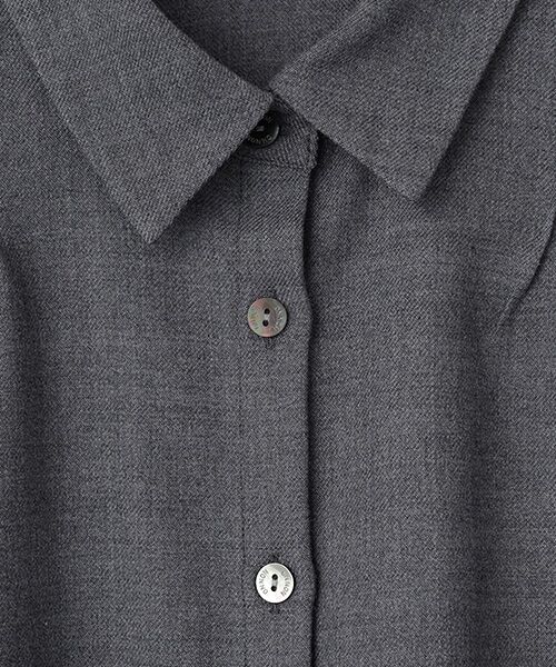 Mademoiselle NON NON / マドモアゼルノンノン シャツ・ブラウス | サキソニーストレッチ ピンタックシャツカラーブラウス | 詳細5