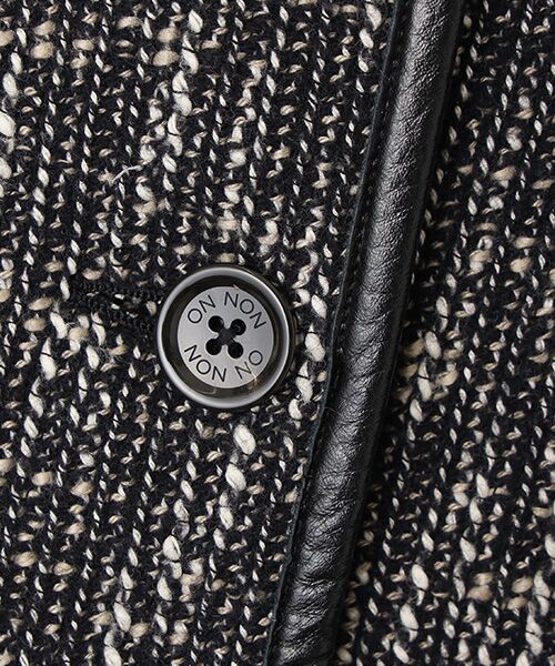 Mademoiselle NON NON / マドモアゼルノンノン ブルゾン | 撚り杢ツィード ノーカラーブルゾン | 詳細7
