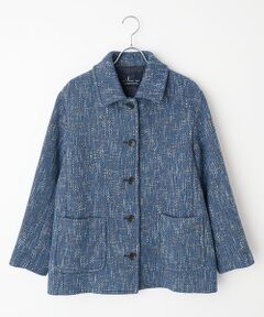 マドモアゼルノンノン　春アウター Mademoiselle NON NON 『バルキーコットンニットジャケット