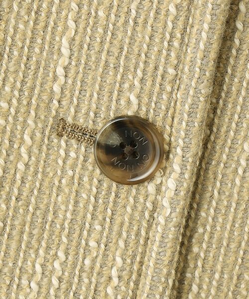 Mademoiselle NON NON / マドモアゼルノンノン ステンカラーコート | 撚り杢 ステンカラーショートコート | 詳細1