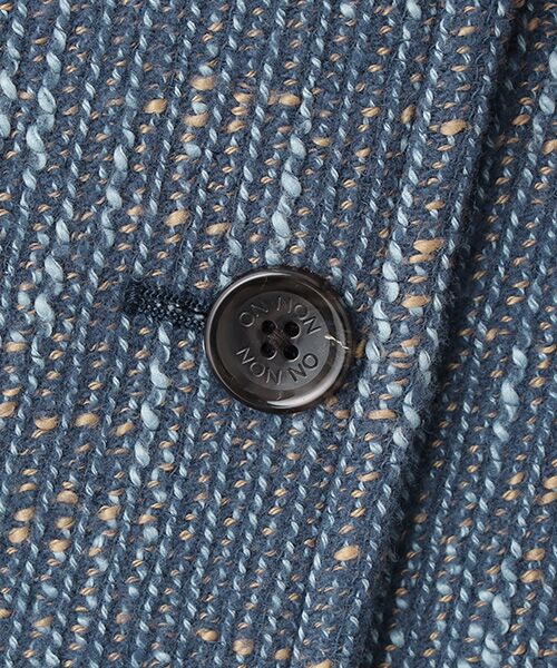 Mademoiselle NON NON / マドモアゼルノンノン ステンカラーコート | 撚り杢 ステンカラーショートコート | 詳細2