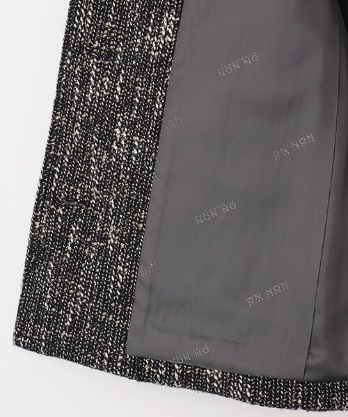 Mademoiselle NON NON / マドモアゼルノンノン ステンカラーコート | 撚り杢 ステンカラーショートコート | 詳細6